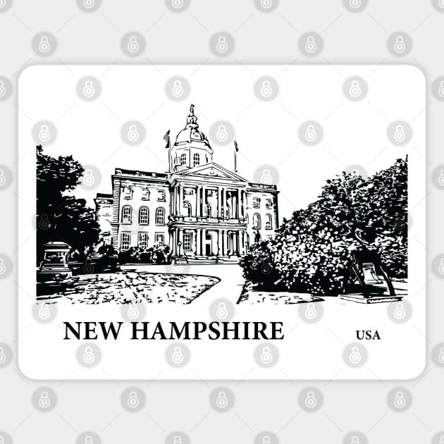 New Hampshire State USA Magnet by Lakeric